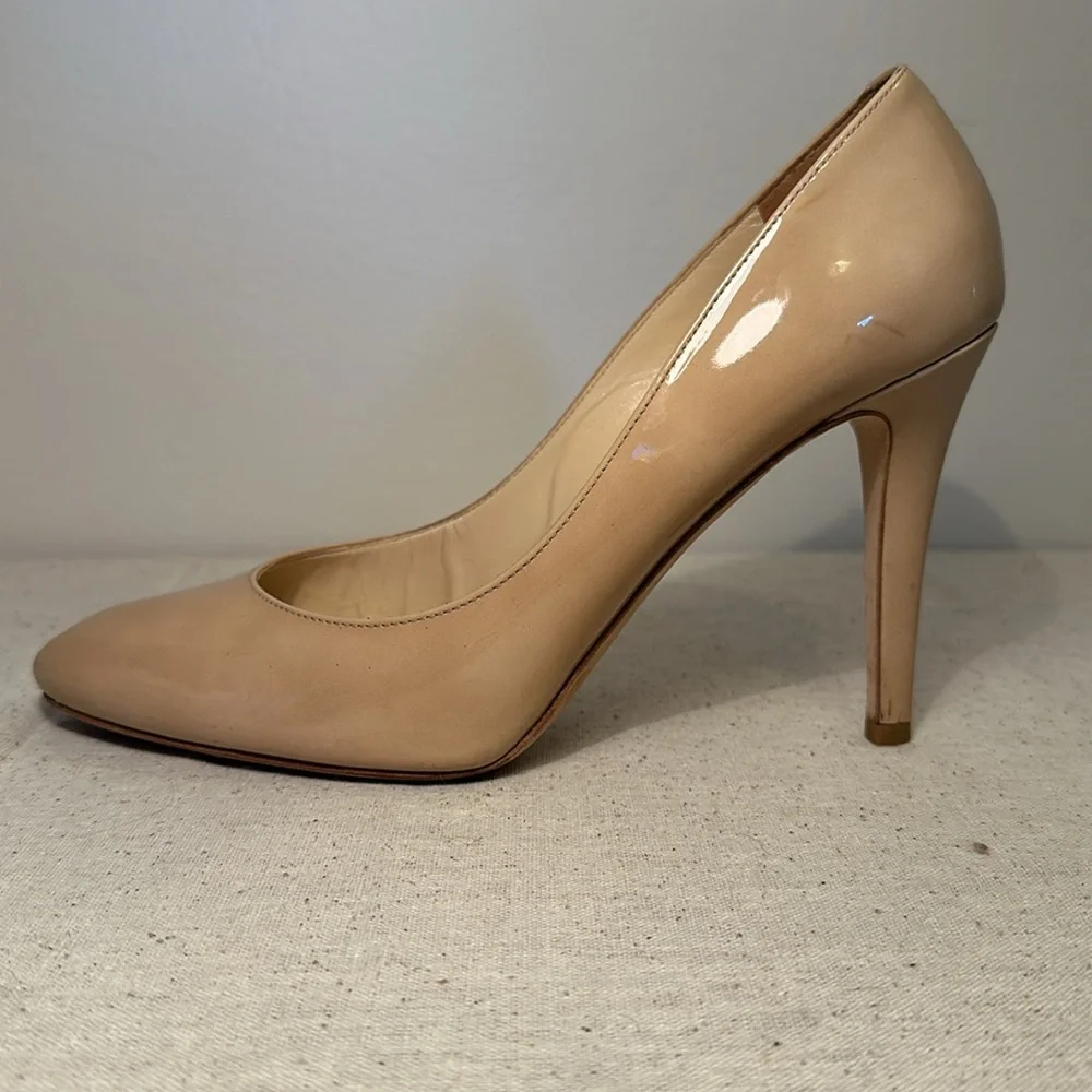 Jimmy Choo Vikki Pumps Nude Patent Leather | Wedding/Events Sz39 - Picture 8 of 15